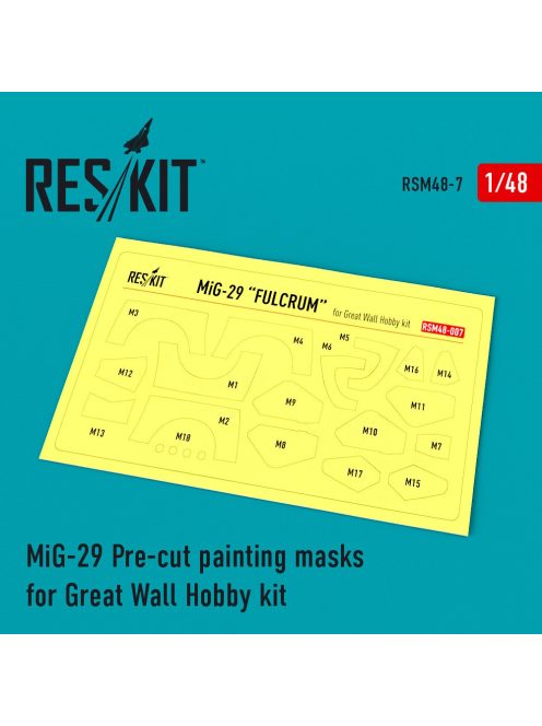 Reskit - MiG-29 Pre-cut painting masks for GWH kit (1/48)