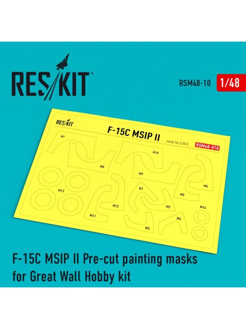 Reskit - F-15 MSIP ll Pre-cut painting masks for GWH L4817 kit (1/48)