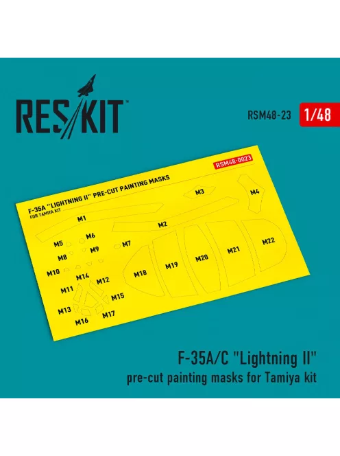 Reskit - F-35 A/? Lightning II pre-cut painting masks for Tamiya kit