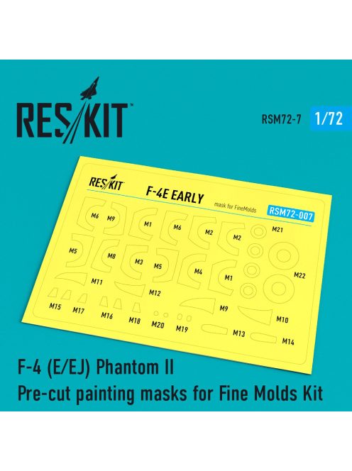 Reskit - F-4 (E,EJ) "Phantom II" Pre-cut painting masks for FineMolds kit  (1/72)
