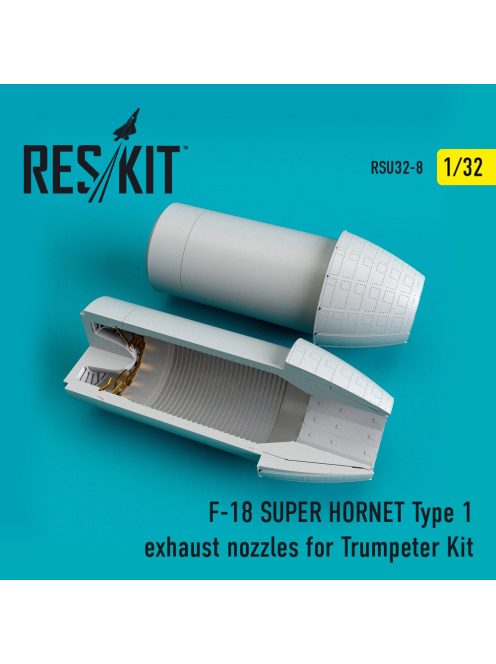 Reskit - F/A-18 "Super Hornet"/EA-18G "Growler" type 1 exhaust nozzles for Trumpeter kit (1/32)