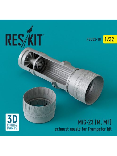 Reskit - MiG-23 (M, MF) exhaust nozzle for Trumpeter kit (3D Printed) (1/32)
