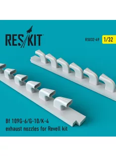   Reskit - Bf-109 (G-6,G-10,K-4) exhaust nozzles for Revell kit (1/32)