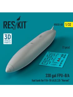   Reskit - 330 gallon FPU-8/A fuel tank for F/A-18 (A,B,C,D) "Hornet" (1 pcs) (3D Printed) (1/32)