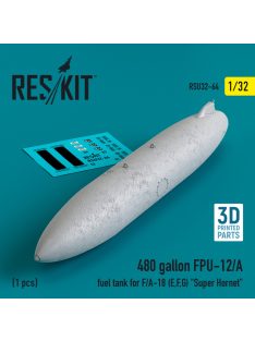   Reskit - 480 gallon FPU-12/A fuel tank for F/A-18 (E,F,G) "Super Hornet" (1 pcs) (3D Printed) (1/32)