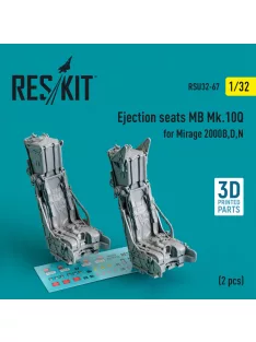   Reskit - Ejection seats MB Mk.10Q for Mirage 2000B,D,N (2 pcs) (3D Printed) (1/32)