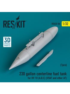   Reskit - 230 gallon centerline fuel tank for OV-10 (A,B,C) (USAF and other AF) (1 pcs) (3D Printed) (1/32)