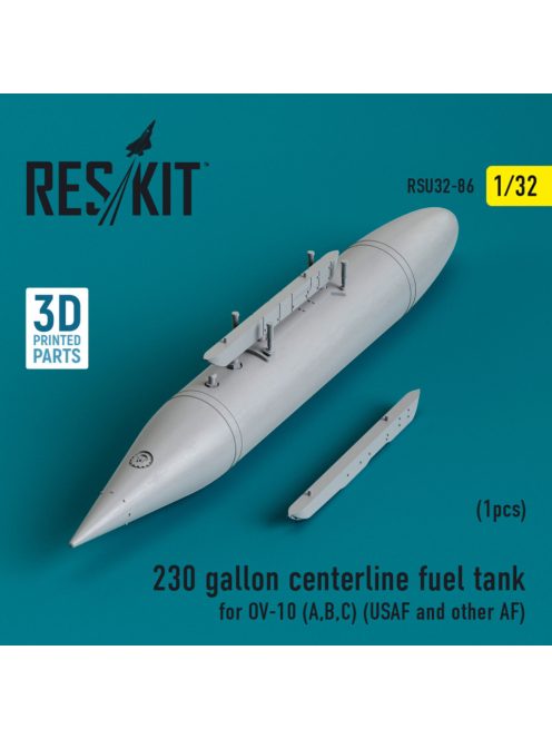 Reskit - 230 gallon centerline fuel tank for OV-10 (A,B,C) (USAF and other AF) (1 pcs) (3D Printed) (1/32)