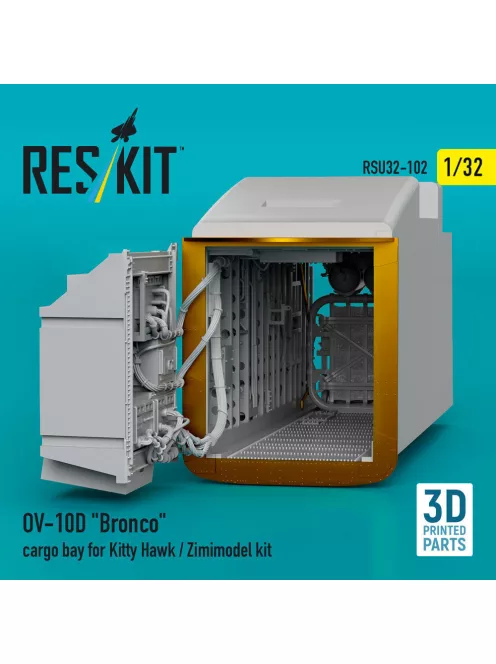 Reskit - OV-10D Bronco cargo bay for Kitty Hawk/Zimimodel kit (3D Printed)
