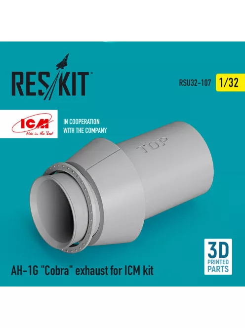 Reskit - AH-1G Cobra exhaust for ICM kit (3D Printed)