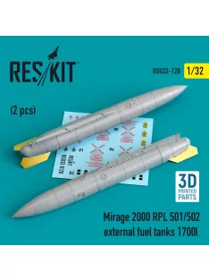  Reskit - Mirage 2000 RPL external fuel tanks 1700lt (2 pcs) (3D Printed)