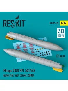   Reskit - Mirage 2000 RPL external fuel tanks 2000lt (2 pcs) (3D Printed)