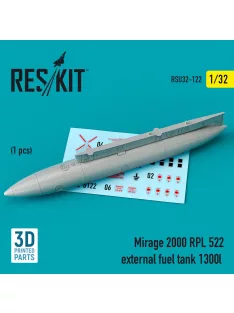   Reskit - Mirage 2000 RPL 522 external fuel tank 1300lt (3D Printed)