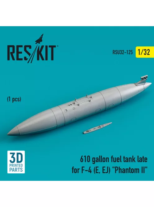 Reskit - 610 gallon fuel tank late for F-4 (E EJ) Phantom II (1 pcs) (3D Printed)