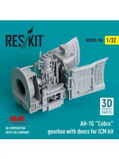   Reskit - AH-1G Cobra gearbox with doors for ICM kit (3D Printed)