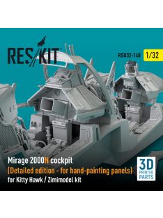   Reskit - Mirage 2000N cockpit (Detailed edition) for Kitty Hawk / Zimimodel kit (3D Printed) (1/32)