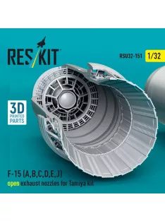   Reskit - F?15 Eagle/Strike Eagle (A,B,C,D,E early,J) F100-PW-220 open exhaust nozzles for Tamiya kit (3D Printed)