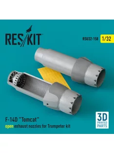   Reskit - F-14D Tomcat open exhaust nozzles for Trumpeter kit (3D Printed)