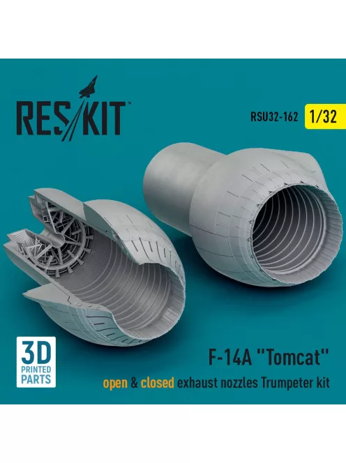 Reskit - F-14A Tomcat open & closed exhaust nozzles Trumpeter kit (3D Printed)