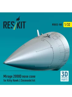   Reskit - Mirage 2000D nose cone for Kitty Hawk / Zimimodel kit (3D Printed)