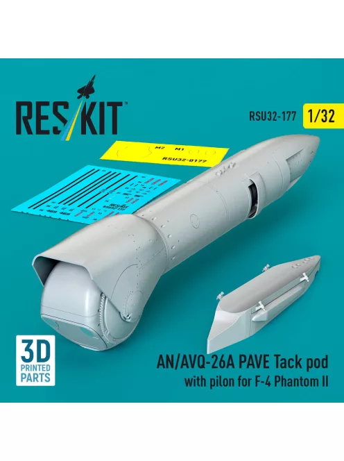 Reskit - AN/AVQ-26A PAVE Tack pod with pilon for F-4 Phantom II (3D Printed)
