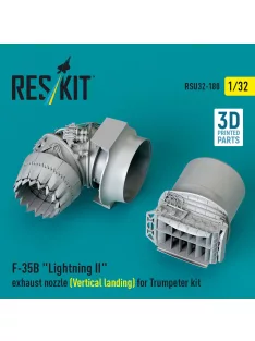   Reskit - F-35B Lightning II exhaust nozzle (Vertical landing) for Trumpeter kit (3D printed)