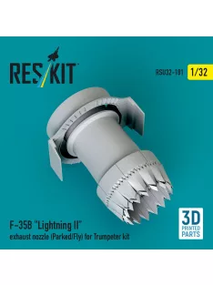   Reskit - F-35B Lightning II exhaust nozzle (Parked/Fly) for Trumpeter kit (3D printed)