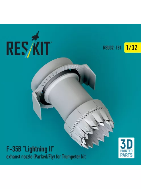 Reskit - F-35B Lightning II exhaust nozzle (Parked/Fly) for Trumpeter kit (3D printed)