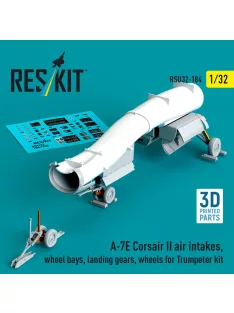   Reskit - A-7E Corsair II air intakes wheel bays landing gears wheels for Trumpeter kit (3D Printed)