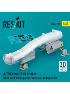   Reskit - A-7D Corsair II air intakes wheel bays landing gears wheels for Trumpeter kit (3D Printed)
