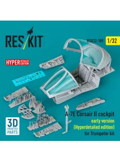   Reskit - A-7E Corsair II early cockpit (Hyperdetailed edition) for Trumpeter kit (3D Printed)