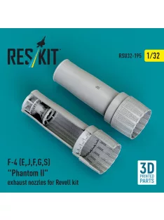   Reskit - F-4 (E, J, F, G, S) Phantom II exhaust nozzles for Revell kit (3D Printed)