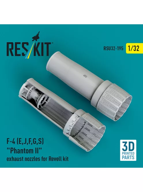 Reskit - F-4 (E, J, F, G, S) Phantom II exhaust nozzles for Revell kit (3D Printed)