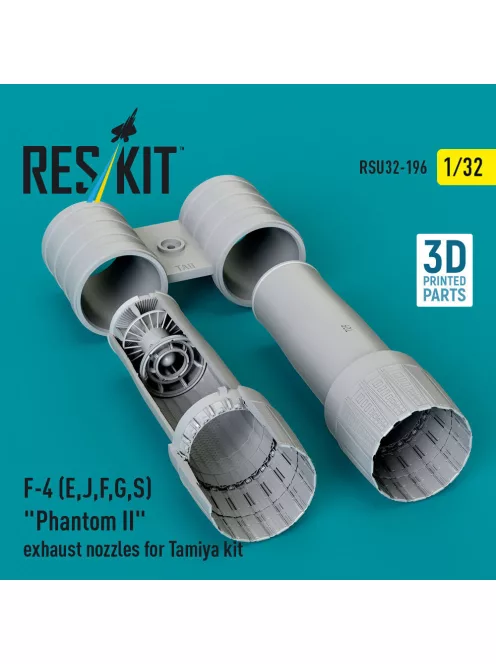 Reskit - F-4 (E J F G S) Phantom II exhaust nozzles for Tamiya kit (3D Printed)