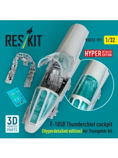   Reskit - F-105D Thunderchief cockpit (Hyperdetailed edition) for Trumpeter kit (3D Printed)