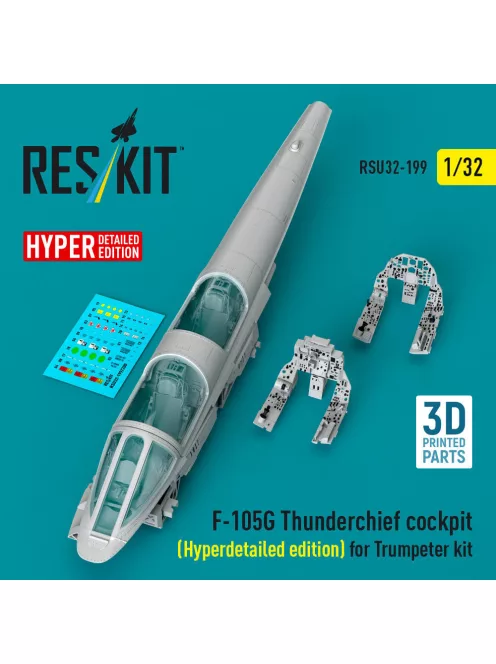 Reskit - F-105G Thunderchief cockpit (Hyperdetailed edition) for Trumpeter kit (3D Printed)