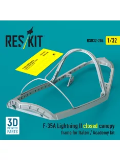   Reskit - F-35A Lightning II closed canopy frame for Italeri / Academy kit (3D Printed)