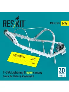   Reskit - F-35A Lightning II open canopy frame for Italeri / Academy kit (3D Printed)