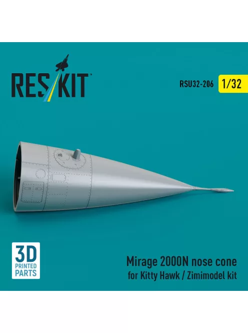 Reskit - Mirage 2000N nose cone for Kitty Hawk / Zimimodel kit (3D Printed)