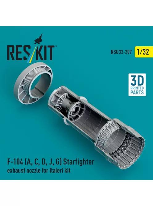 Reskit - F-104 (A C D J G) Starfighter exhaust nozzle for Italeri kit (3D Printed)