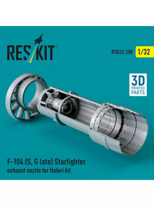 Reskit - F-104 (S G late) Starfighter exhaust nozzle for Italeri kit (3D Printed)