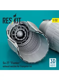   Reskit - Su-27 Flanker exhaust nozzles for Trumpeter kit (3D Printed)