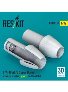   Reskit - F/A-18E/F/G Super Hornet exhaust nozzles (type 1) for Revell kit (3D Printed)