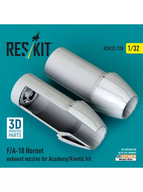 Reskit - F/A-18 Hornet exhaust nozzles for Academy/Kinetic kit (3D Printed)