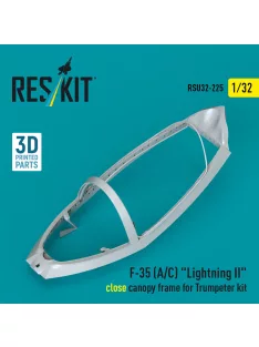   Reskit - F-35 (A/C) Lightning II close canopy frame for Trumpeter kit (3D Printed)
