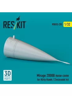   Reskit - Mirage 2000B nose cone for Kitty Hawk / Zimimodel kit (3D Printed)