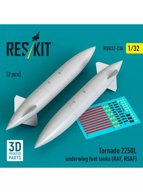 Reskit - Tornado 2250L underwing fuel tanks (RAF RSAF) (2 pcs) (3D Printed)
