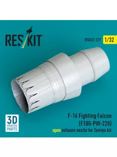   Reskit - F-16 Fighting Falcon (F100-PW-220) open exhaust nozzle for Tamiya kit (3D Printed)
