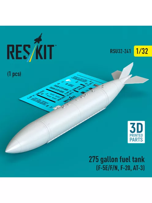 Reskit - 275 gallon fuel tank (F-5E/F/N, F-20, AT-3) (1 pcs) (3D Printed)