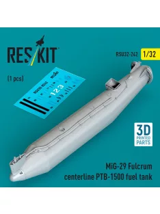   Reskit - MiG-29 Fulcrum centerline PTB-1500 fuel tank (1 pcs) (3D Printed)